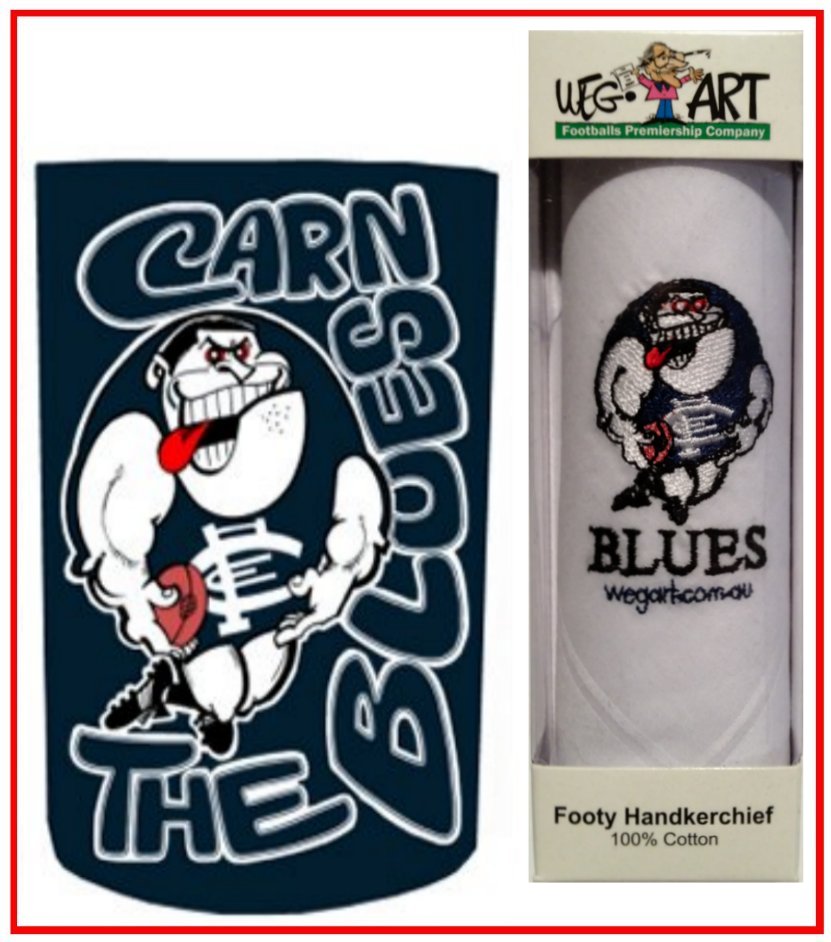 Carlton Stubby Holder & Sports Hanky FREE POST